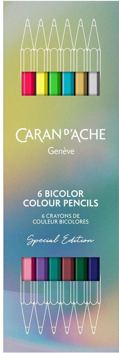 Caran dAche Box van 6 Two-tone Potloden Claim Your Style [Special Edition]